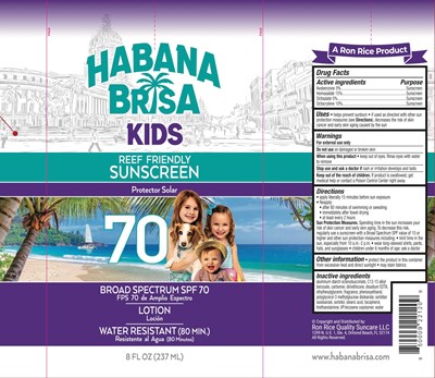Label (Haban Spf 70 Lotion Kids)